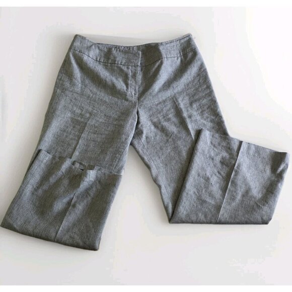 Kasper Dress Pants Womens 18 Heathered Gray Linen Blend Lined Slacks Career VTG - Picture 9 of 16